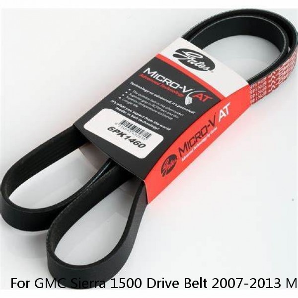 For GMC Sierra 1500 Drive Belt 2007-2013 Main Drive Serpentine Belt 6 Rib Count